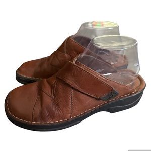 Dr Scholls Woman Megan Double Air Pillo SlideOn Mules Brown Leather Size 7
